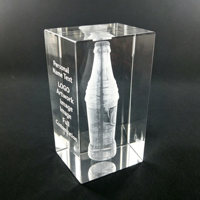Trofeo de Cristal Personalizado Neelpure 116001 con Patrón de Botella Grabado con Láser 3D para Premios Corporativos