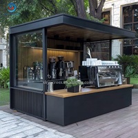 Kiosque à café mobile personnalisable en usine, décoration, mobilier de café, chaises et tables, design d'intérieur, café