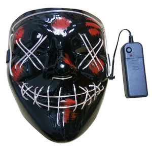 LED schwarz V-Maske für Halloween 10 Farben auf Lager Fabrik preis el Draht Make-up-Maske - Product Image 6