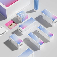 Boîtes d'emballage personnalisées avec logo imprimé, écologiques, double face, pour cartes de parfum, emballages de produits cosmétiques, flacons de sérum, boîtes cadeaux