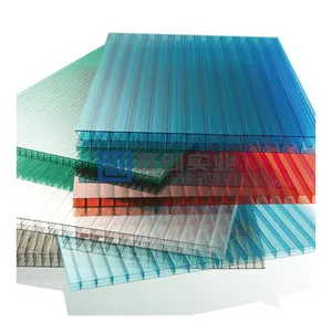 Free sample UV Protection Plastic Roofing Panel Honeycomb Polycarbonate PC Hollow Sun Sheet For Green House