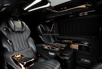 Kit de conversion intérieur VIP complet pour Mercedes Classe V W447, sièges capitaine en cuir noir, table pliante, plafonnier d'origine