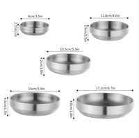 Petits bols en acier inoxydable 304, plats à sauce pour assaisonnement alimentaire, anti-chute, bord lisse, facile à nettoyer, bol de service en métal, réchaud