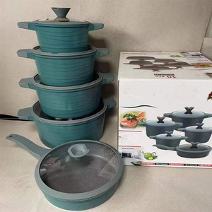 Juego <span class=keywords><strong>de</strong></span> cocina <span class=keywords><strong>de</strong></span> alta calidad, 10 Uds., <span class=keywords><strong>sartén</strong></span> <span class=keywords><strong>de</strong></span> aluminio, cacerola <span class=keywords><strong>antiadherente</strong></span> <span class=keywords><strong>de</strong></span> granito, juego <span class=keywords><strong>de</strong></span> utensilios <span class=keywords><strong>de</strong></span> cocina <span class=keywords><strong>con</strong></span> <span class=keywords><strong>tapa</strong></span> <span class=keywords><strong>de</strong></span> <span class=keywords><strong>vidrio</strong></span> <span class=keywords><strong>de</strong></span> silicona - Product Image 2