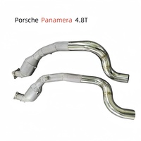 Downpipe Berinsulasi Khusus untuk Porsche Panamera Turbo 4.8T 304 Stainless Steel Performance Dumppipe Presisi OEM 1:1
