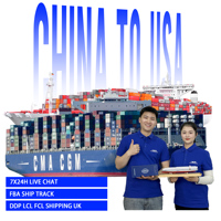 Transitaire maritime de fret en palette pour l'e-commerce Chine-Royaume-Uni, fret maritime porte-à-porte LCL FCL DDP, fournisseur de services de ramassage et de consolidation