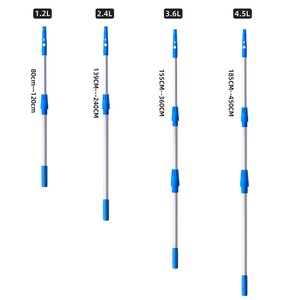 Perche <span class=keywords><strong>télescopique</strong></span> de nettoyage de fenêtres de 1,2/2,4/<span class=keywords><strong>3</strong></span>,6/4,5 <span class=keywords><strong>mètres</strong></span> pour vitres extérieures, poignée <span class=keywords><strong>télescopique</strong></span> en aluminium extensible pour usage commercial - Product Image 1