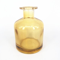 Flacon diffuseur d'aromathérapie en verre de luxe jaune de 200 ml avec bouchon à vis cylindrique