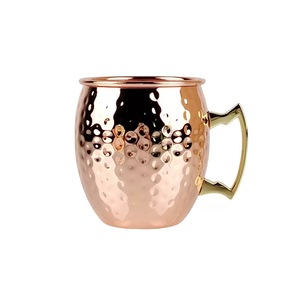 Custom Creative <strong>Bar</strong> <strong>Tools</strong> 304 Stainless Steel 500ml Hammered Coffee Cups Cocktail Moscow Mule Mugs Sets - Product Image 6