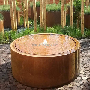 Décoration de jardin Table à eau carrée rouillée <span class=keywords><strong>Fontaine</strong></span> en <span class=keywords><strong>acier</strong></span> <span class=keywords><strong>corten</strong></span> Caractéristique de l'eau - Product Image 6