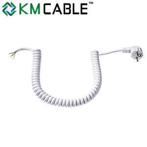 Chất Lượng Tốt 3x0.75mm2 3PIN H05BQ-F Cuộn Dây Trắng Châu Âu Xoắn Ốc Mở Rộng Dây Điện PUR Dây Điện Linh Hoạt - Product Image 5