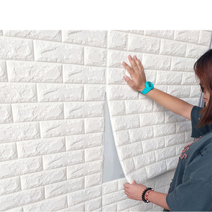 Bảo Vệ Môi Trường Nghệ Thuật <span class=keywords><strong>3D</strong></span> Dính PVC Dán Giả Da Bọt Kết Cấu Thiết Kế Hình Học Khách Sạn Hiện Đại Bảng Điều Khiển Tường - Product Image 1