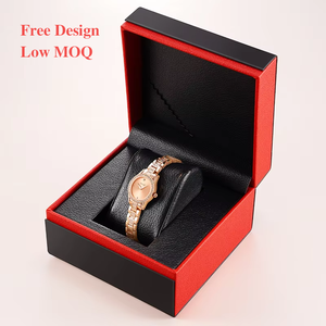 Người đàn ông của phụ nữ tinh tế da đồng hồ hộp quà tặng với lớp phủ UV chống nước nghệ thuật giấy xốp lót lụa Màn hình in ấn - Product Image 4