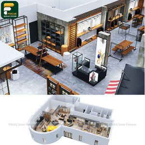 Étagère de présentation de vêtements contemporains, comptoir de vêtements, armoire à vêtements, meuble en verre - Product Image 4