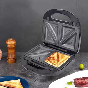 Gril Électrique Antiadhésif Détachable 6-en-1, Machine Professionnelle à Sandwichs et Paninis, Mini Gaufrier, Idéal pour <span class=keywords><strong>2</strong></span> Tranches de Collation - Product Image 4