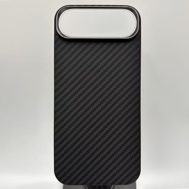 Ultra Thin Business Magnetic Shockproof Aramid Carbon Fiber Phone Case with Hot Stamped Design for IPhone17 Air