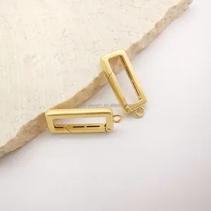 Pure Gold Jewelry Findings Solid Yellow Gold Clasp For Necklace DIY Gold Accessory