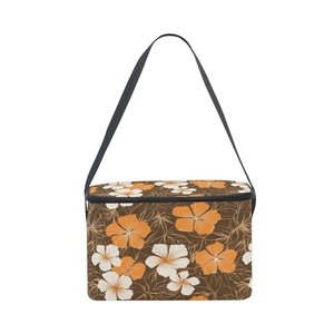 Bolsa Térmica para Almuerzo, Diseño de Hibisco, Estilo Simple, Portátil, con Logotipo Personalizado, Bolsa Térmica Pequeña para Almuerzo - Product Image 1