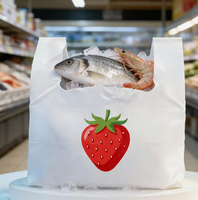 Sacs en plastique LDPE personnalisés pour le shopping, type t-shirt, avec impression sur mesure