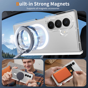 Coque de téléphone magnétique transparente pliable pour Samsung Z Fold 7 8 Ultra avec protection de charnière, anti-rayures et antichoc - Product Image 3