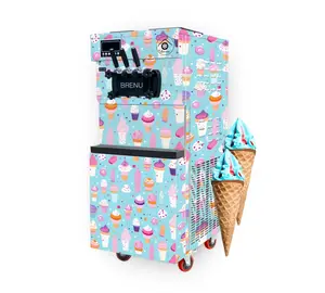 Brenu manufacture automatic Soft Serve Cheap Price Sundae Machines Maker Frozen Yogurt Ice Cream Making Machine For Sale