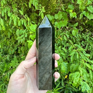 1 Pc Hot Sell High Quality Nature Golden Obsidian Point 7-11cm Healing Crystal Stone Tower for Decor Gift - Product Image 5