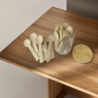 Cuillère en bois de bouleau jetable, écologique, biodégradable, moderne, pour fêtes, 93 mm, échantillon gratuit