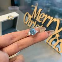 Bague de fiançailles et de mariage personnalisée en or massif 14 carats avec diamant bleu de laboratoire certifié IGI taille Radiant 1 ou 2 carats – Joaillerie fine