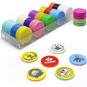 Krell Gifts Nouveau produit Jeton de jeu personnalisé en plastique coloré estampé - Product Image 5