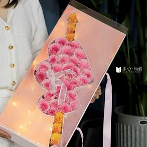 Open Window Transparent Valentine's Day Arrow Through The Heart With Flower Foam Combination Flower Gift Box Fruit Belt