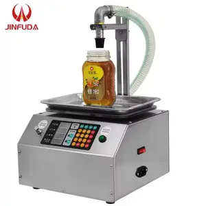 Electric Table Top gear pump filling machine Paste Oil Peanut Butter Tahini Honey Bottle Filling Packing Machines