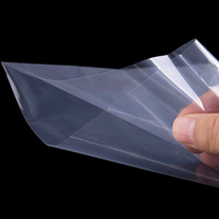 Sac en poly en plastique transparent transparent ouvert à plat sac en plastique à fond plat personnalisé de pe pour le stockage de sandwich