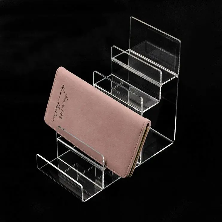 Several tiers acrylic holder for display in supermarket