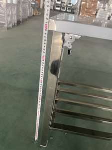 Victory Customizable Stainless Steel <b>Folding</b> <b>Table</b> SS Bench Cutting Board <b>Kitchen</b> Equipment for Hotels & Restaurants - Product Image 6