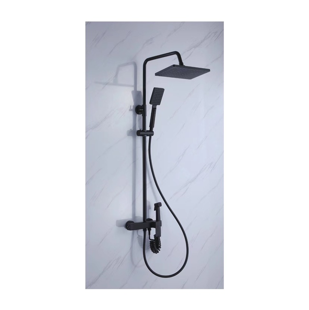 2025 Shower Faucet Wall Mount System Kit Hot/Cold Water Mixer Contemporary Ceramic Smart Massage Gun Jet Brass DP-7013H Gold
