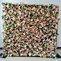 Panneau mural de roses artificielles Muwei de haute qualité, fleurs réalistes pour la décoration de restaurants, salles de banquet et événements.
