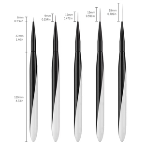 Factory Direct Metal Handle Nail Brush <b>Set</b> Precise <b>Crimped</b> Nylon Anti Shedding Flat Liner Gradient Manicure Tool for Salon - Product Image 1