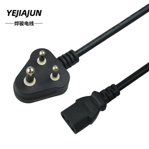 YEJUN <span class=keywords><strong>prix</strong></span> usine bonne qualité INDE prise Ac ordinateur cordon d'alimentation 3 broches câble pour ordinateur <span class=keywords><strong>ps3</strong></span> Ac cordon d'alimentation - Product Image 2
