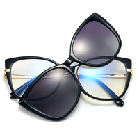 MS 91517 Lunettes anti-lumière bleue TR90 à clip magnétique polarisé, populaires et en promotion