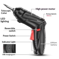Ensemble de tournevis électrique au lithium-ion de 47 pièces, tournevis rechargeable, mini, multifonctionnel, réparation à domicile, garantie 1 an