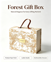 Boîte cadeau écologique réutilisable en riz et abricot, étiquette dorée, impression végétale, portable, fermeture magnétique, faite à la main pour les fêtes et les anniversaires