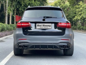 Pare-chocs de voiture pour <span class=keywords><strong>Mercedes</strong></span> Benz <span class=keywords><strong>Classe</strong></span> <span class=keywords><strong>GLC</strong></span> X253 2016-<span class=keywords><strong>2019</strong></span> Ancien vers Nouveau <span class=keywords><strong>2019</strong></span> GLC63 Comprend l'ensemble du pare-chocs avant Lèvre arrière Échappement - Product Image 5