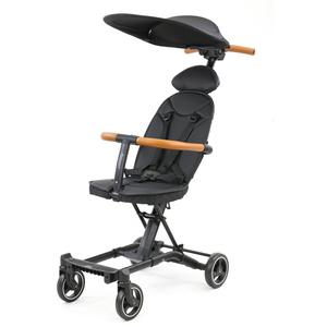 <span class=keywords><strong>Poussette</strong></span> bébé Abon BS1698 légère 4-en-1, pliage compact, cadre en alliage d'aluminium, facile à transporter, <span class=keywords><strong>poussette</strong></span> de voyage noire, type parapluie - Product Image 1