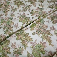 Dernier design de tissu jacquard brocart tissé métallique teint en fil, à motif floral texturé en polyester et à paillettes florales JSM-5293
