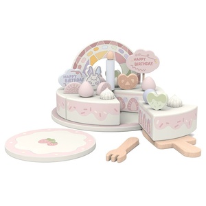 Set di giochi di ruolo per bambini casa di simulazione in legno <span class=keywords><strong>giocattolo</strong></span> da <span class=keywords><strong>cucina</strong></span> e torta di compleanno regalo di taglio per il compleanno della ragazza - Product Image 5