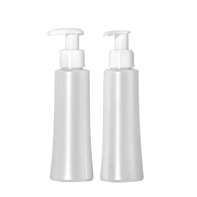 Dispensador de espuma para rosto PET, garrafa de 120ml para limpeza facial, líquido de espuma, bomba de mousse, frasco de shampoo branco pérola