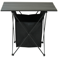 Table de camping pliable compacte moderne en aluminium léger pour pique-nique, voyage et randonnée avec rangement Oxford