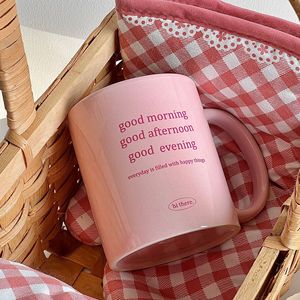 Custom Printed Porcelain pink Mug Office <b>Ceramic</b> Coffee Mug Breakfast Milk <b>Cups</b> - Product Image 4