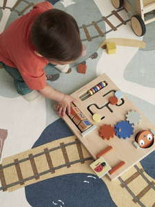 EN-71Kids Concept Kids Concept Houten Activiteiten Loopwagen Wooden Educational Push Walker Tool Montessori Baby <b>Promotional</b> <b>Toy</b> - Product Image 5