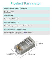 Haute Performance 8P8C blindé STP FTP prise modulaire RJ45 Cat5 Cat5e Cat6 Cat6A connecteur pour câble réseau Ethernet